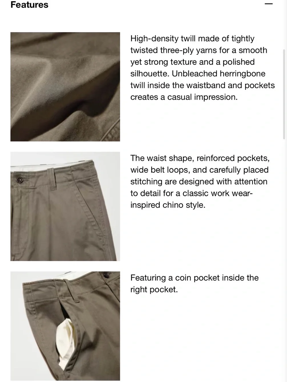 UNIQLO Unisex Straight-Fit Chino Pants — Olive